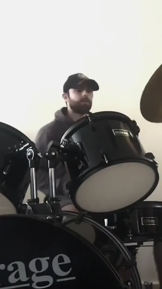 Cornelius Aurelius playing drums