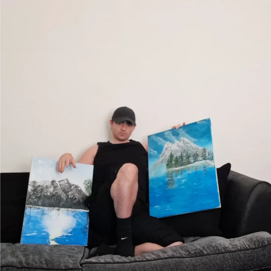 Cornelius Aurelius with physical paintings